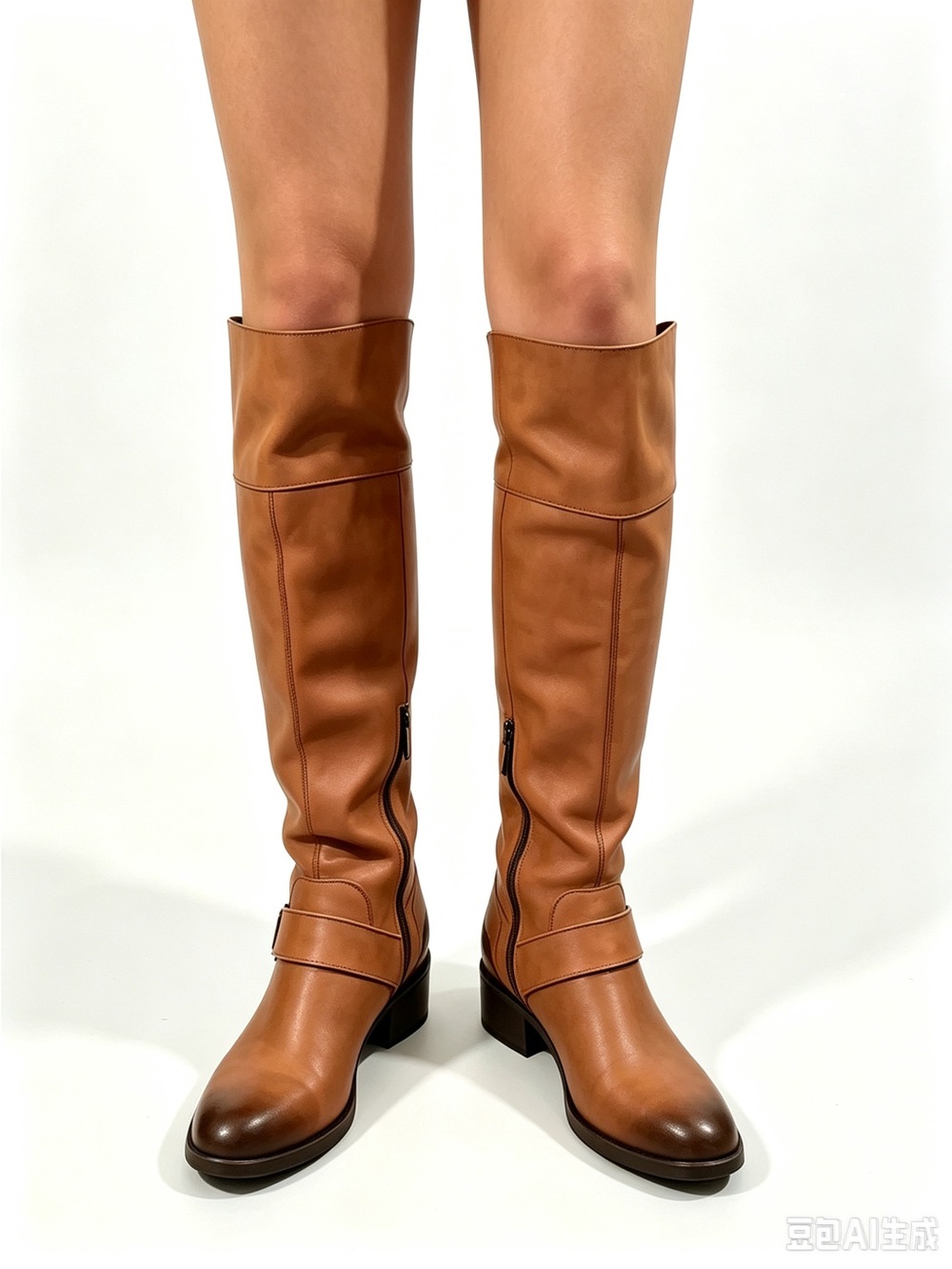 Vince Camuto Burnished Ombré Brown Leather just Over-the-Knee Riding Boots Size6